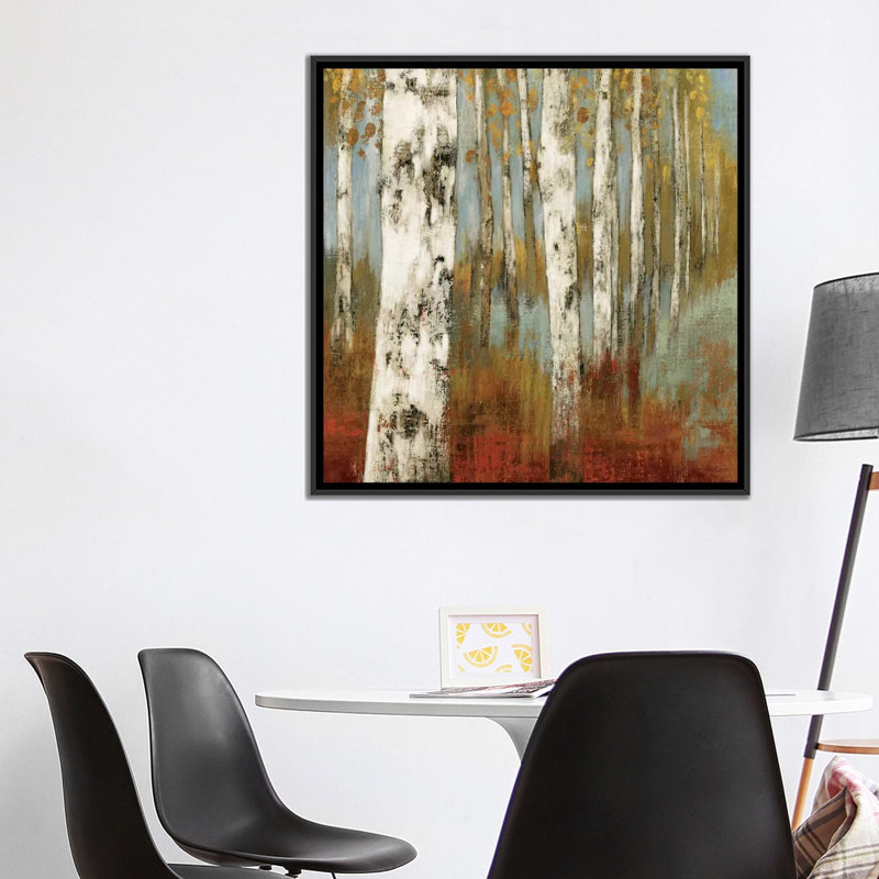 « long the path ii », reproduction sur toile, H 18 po x l 18 po x P 1,5 po, Toile encadrée noire, Pas de tapis