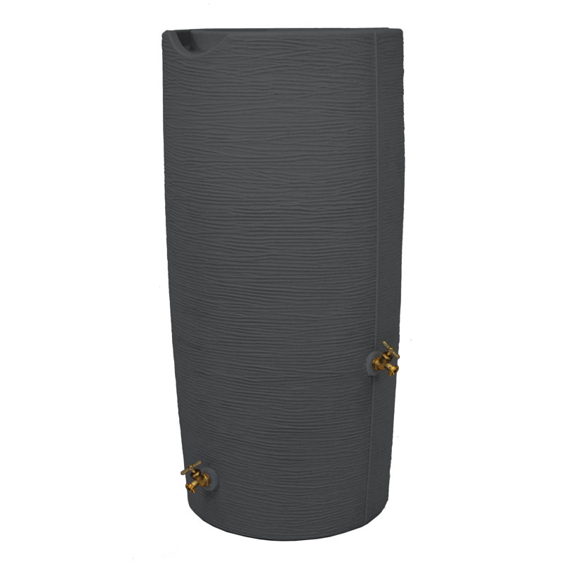 Baril d'eau de pluie 50 gallons Impressions, Granite noir