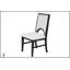 Table de salle à manger de style traditionnel avec base à tréteaux et 6 chaises rembourrées en tissu, ensemble de 7 pièces au fini blanc