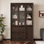 80'' H X 47.4'' W 3-Drawer Display Bookcase With Glass Doors-1340210623