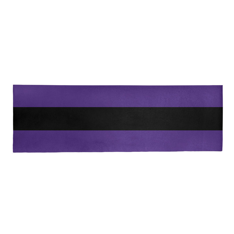 Tapis mauve/noir, Tapis de couloir 2 pi 6 po x 8 pi
