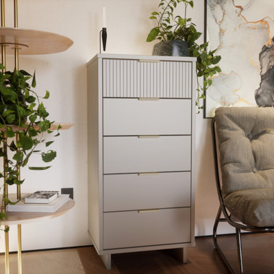 Commode étroite en bois massif 24 po avec 5 tablettes Granville