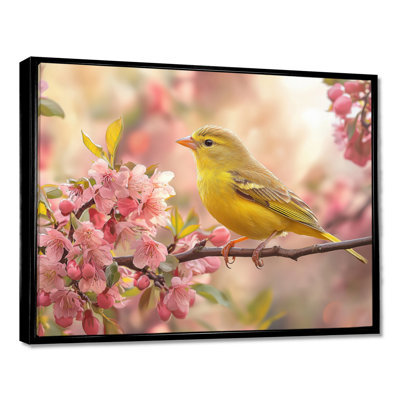 Songbird In Melody Spring Tree IV - oiseau, art mural