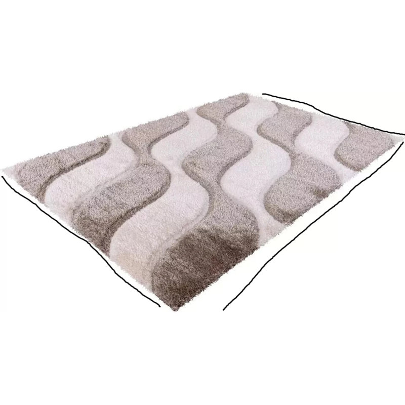 Geometric Shag Area Rug, Rectangle 160 x 230 cm