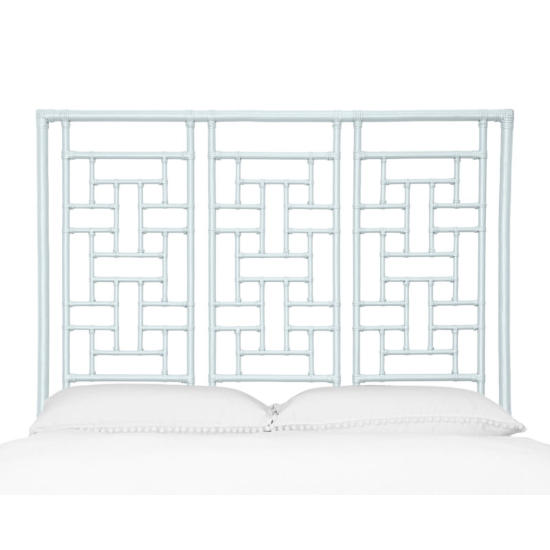 Ohana Rattan Open-Frame Headboard, Queen, Light Blue