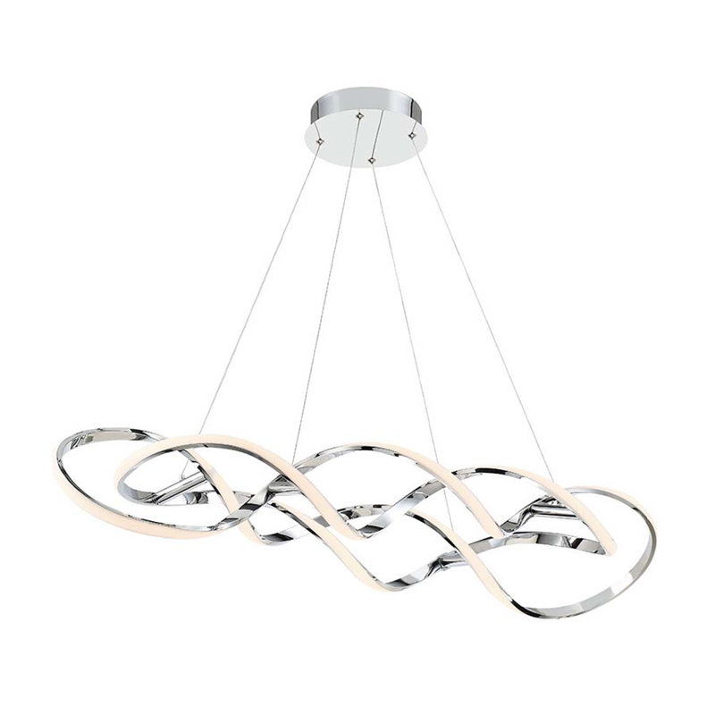 Elysian Chrome 39" LED Pendant with Frosted Diffuser - Indoor/Outdoor