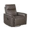 Mobilier de salon pivotant en cuir brun foncé Luxury Luxury