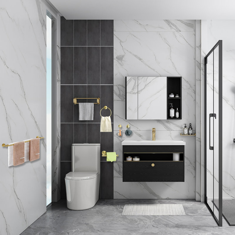 5 - Piece Bathroom Hardware Set, Brushed Gold