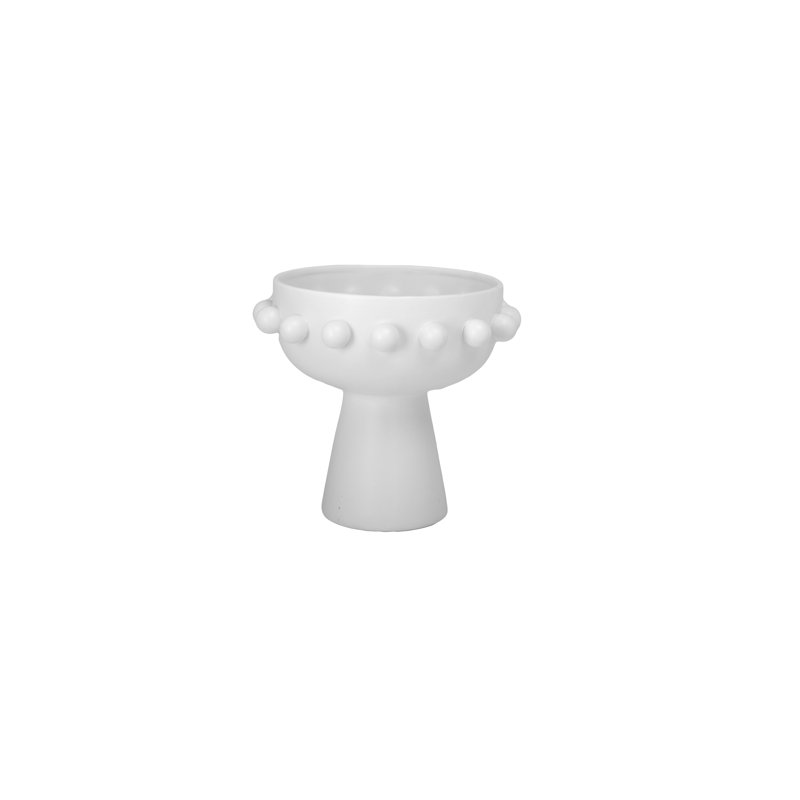 Plateau en céramique blanc mat