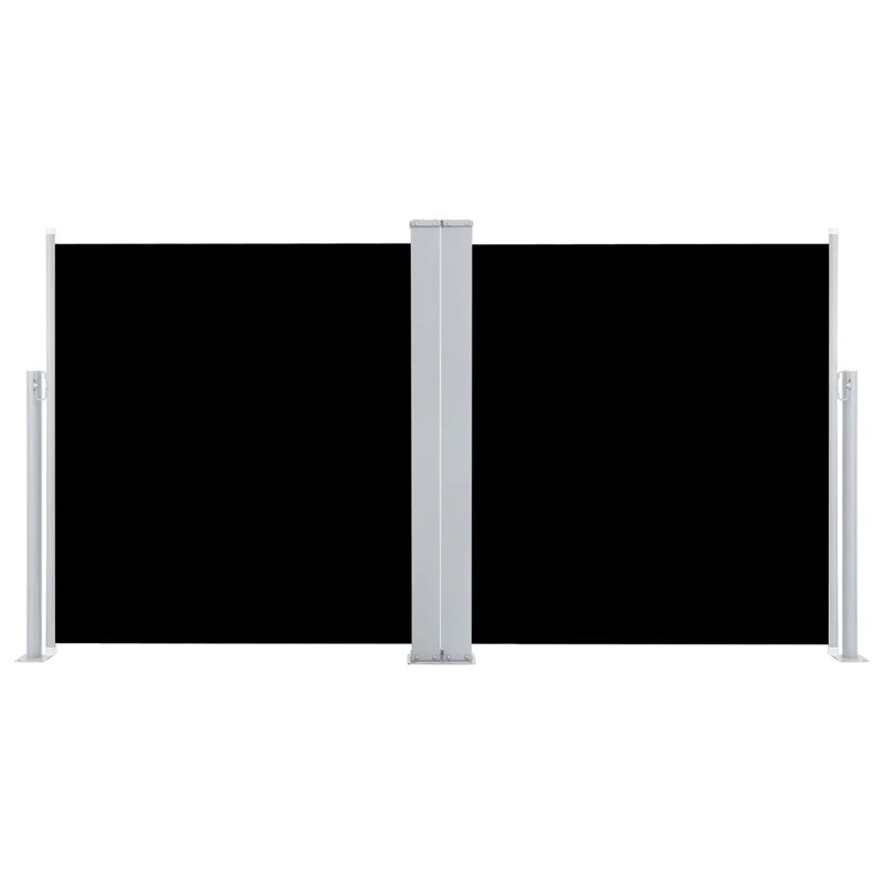 Dakota Fields 6cm W x 0cm D Fabric Cover Motorised Retractable Side Awning, Black