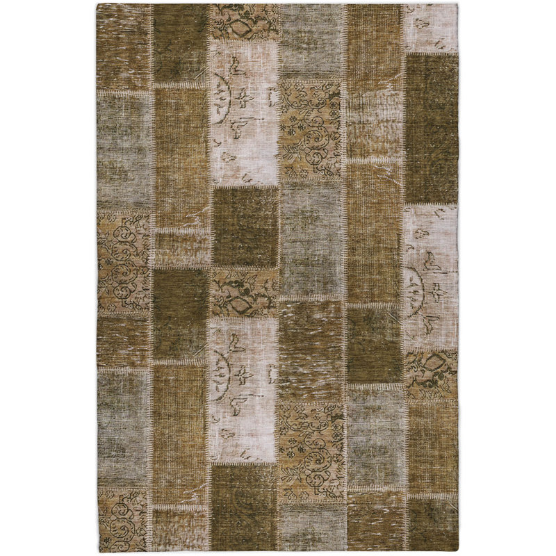 Tapis à poil long de qualité supérieure lavable à la machine ADS631, Brown, 10' x 14'