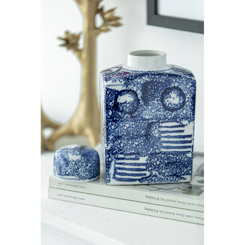 Ginger Jar, 9" H x 3.5" W x 5.5" D