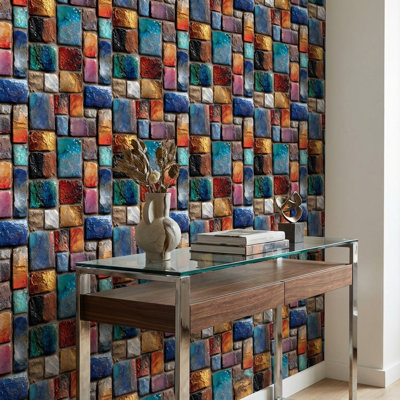 Papier peint mosaïque murale