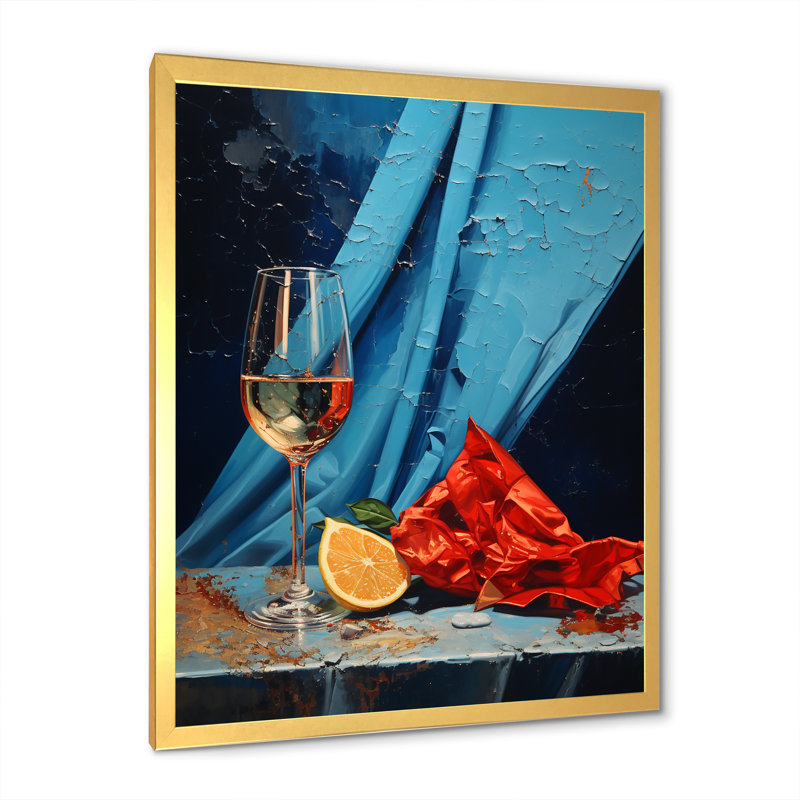Cavas Crispness I sur toile, Cadre doré simple, H 32 po x l 16 po x P 1 po