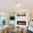 3 - Light 12.6" Unique/Statement Flush Mount Bohemia Wood Beaded Ceiling Light