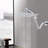 All-Metal Rainfall Shower Head – 12-Inch High-Pressure Square Shower Head With 16-Inch Adjustable Solid Brass Extension Arm, Waterfall Fixed Mount Shower System-113386546
