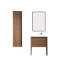 Sahiti 30 po L x 19 po P 1 tiroir Meuble-lavabo autoportant avec évier simple et Comptoir en Surface solide blanc mat