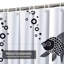 Rideau de douche poisson noir Koi Sea-129040732