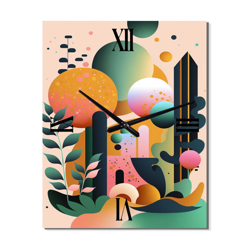 Jemale - Horloges murales paysage abstrait, Moyen