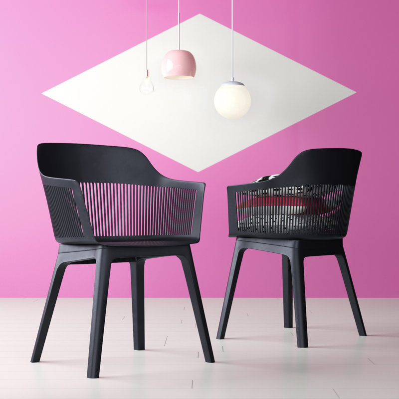 Milette 17.72'' H Armchair, Black