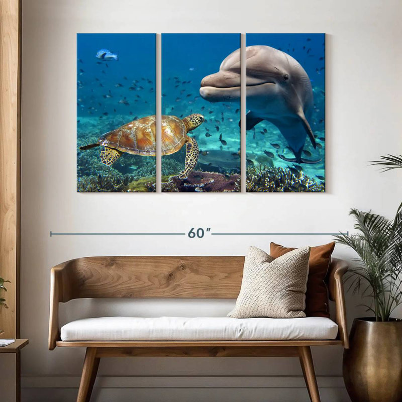 Brampt Sea Life Friendship, 32" H x 50" W