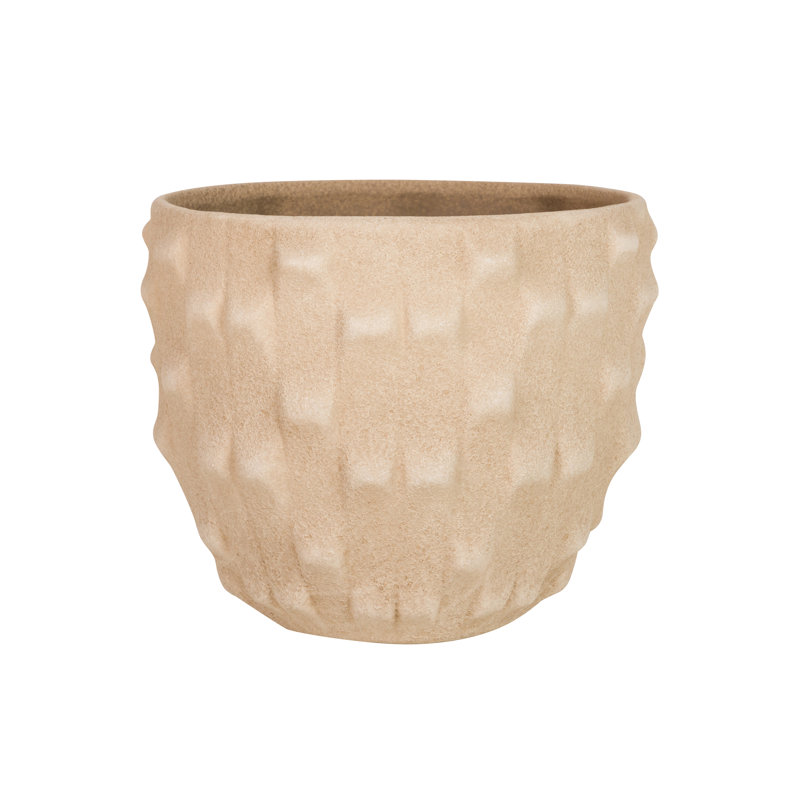 Ceramic Pot Planter, Brown, 23cm H x 26cm W x 26cm D