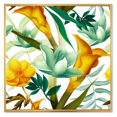 " Tropical Foliage And Yellow Flowers III "