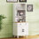 Armoire de rangement avec tablettes réglables, bibliothèque à 5 niveaux avec tiroir