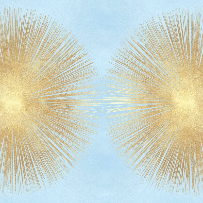 Sunburst Gold On Light Blue II by Abby Young - Wrapped Canvas Art Prints, 122cm H x 122cm W