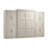 Arlex 137W Queen Wall Bed with 36W Storage Units with Doors-88513605