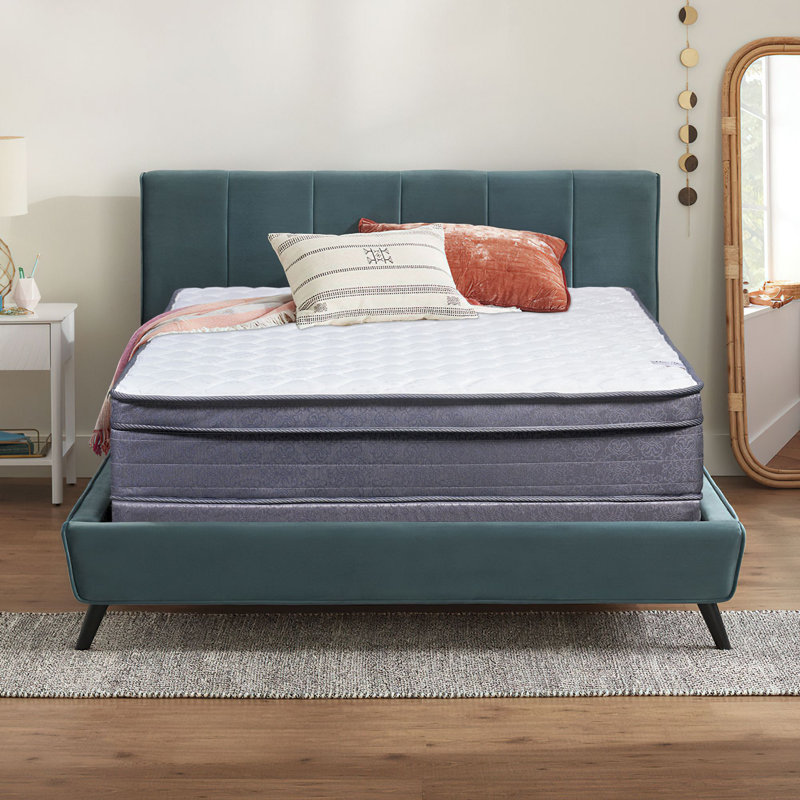 9" Plush Euro Top Fully Assembled Innerspring Hybrid Mattress, Twin, No Box Spring