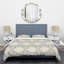 Ensemble de housse de couette en monochrome géométrique x mid-century-40702541