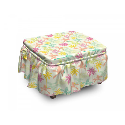 Box Cushion Ottoman Slipcover