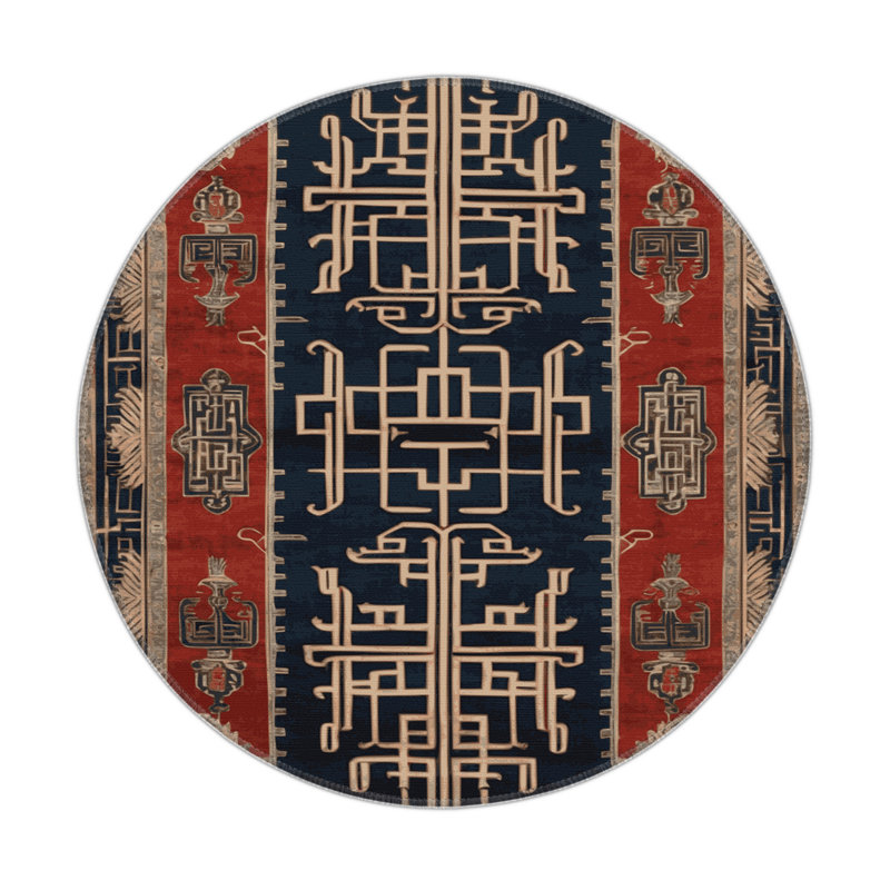 Tapis intérieur et extérieur ArtDeco, Rond 5 pi