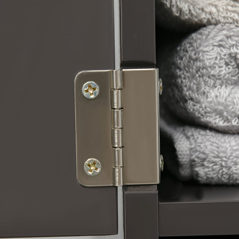 Armoire 54 po de hauteur, tour de linge de salle de bain autoportante avec 2 tablettes et tiroirs, rangement étroit pour l'espace, rangement brun 54 po, plancher
