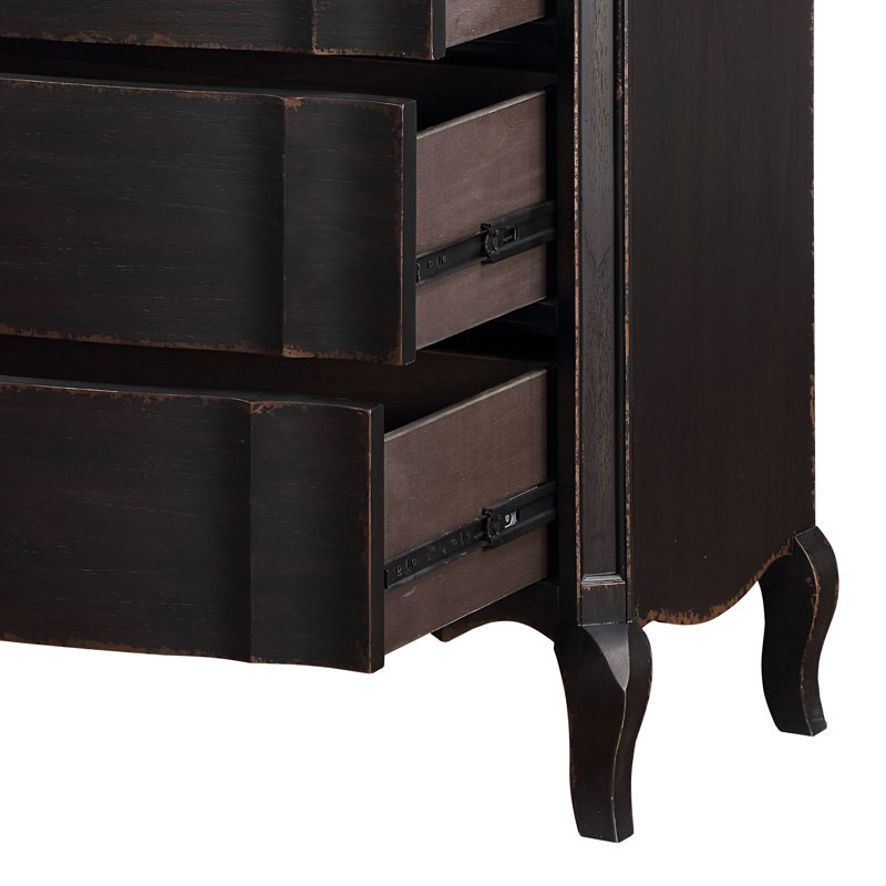 Commode, finition noire antique