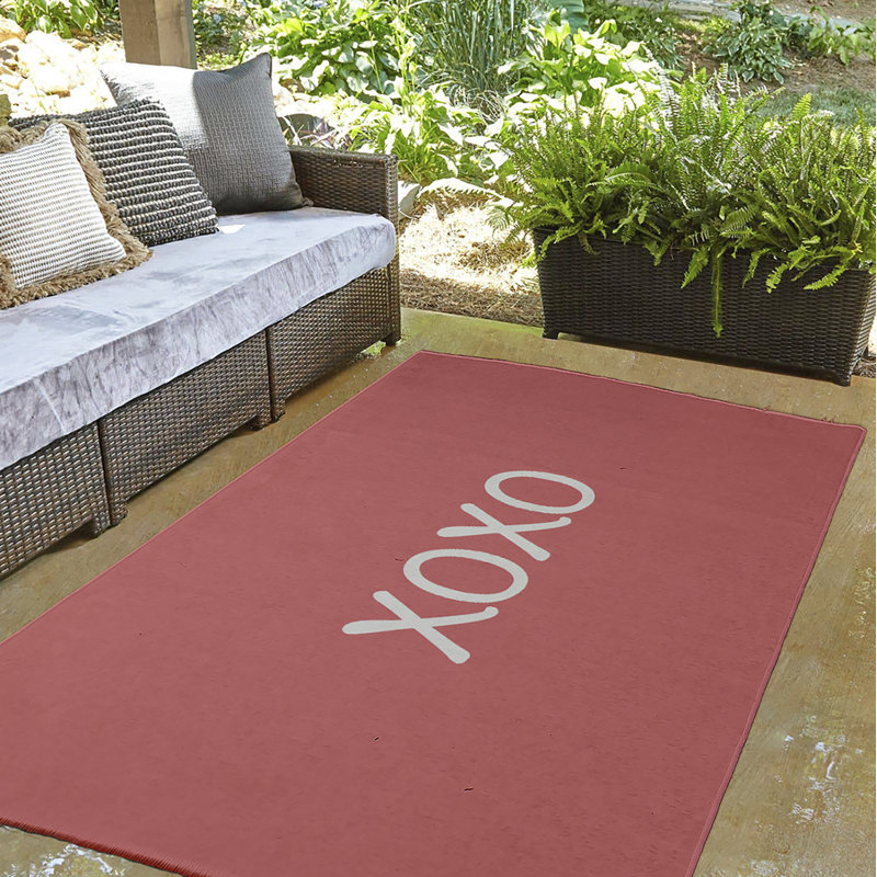 Tapis rayé mauve en chenille tissé à la machine Ludde, Rond 5 pi