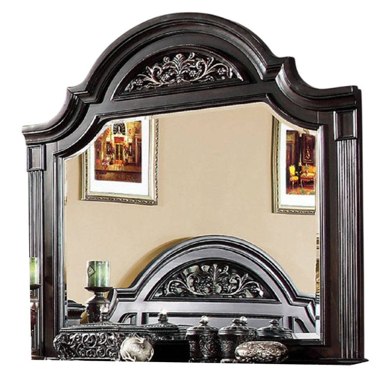 Miroir pour commode Recus, 49 po, Brun noyer foncé