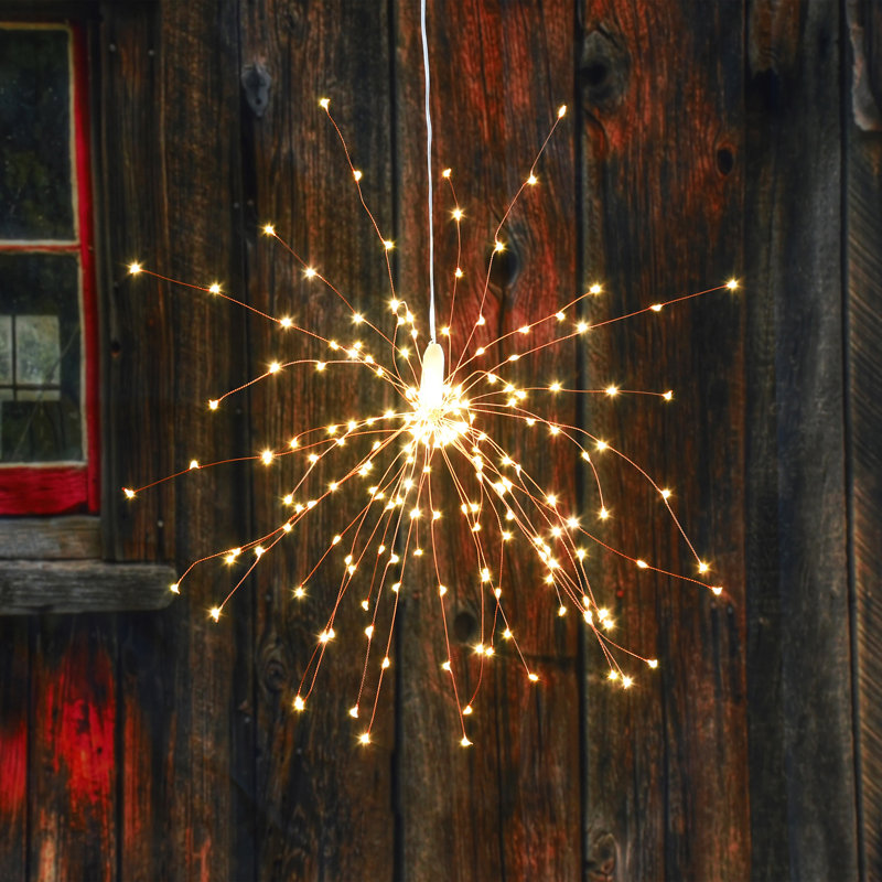 Hanneli Battery Operated Starburst Lights with Remote Control - 2 Piece, Copper, White