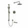 Riu 0.63" Thermostatic and Pressure Balance 3 Function System with Integrated Volume Control Featuring Rain Showerhead, Tub Spout and Multi-Function Handshower