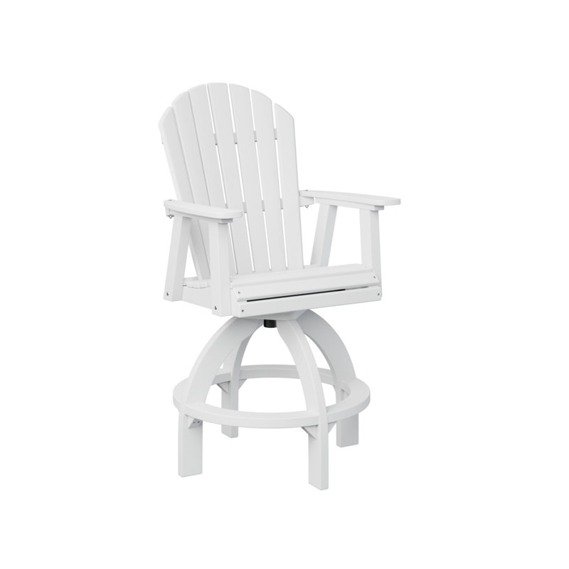 Chaise pivotante d'extérieur à dossier Comfo, 26.5", Blanc