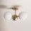 Deniaud 16.25 " 3 - Light Semi Flush Mount