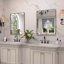 Miroir de salle de bain rectangulaire noir mat l 36 po x H 30 po Lyra-133686888-134458423