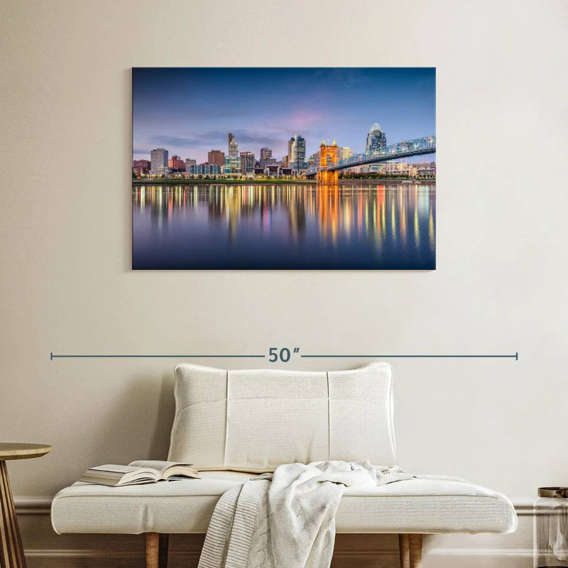 Hannes Cincinnati City Skyline, H 26 po x l 39 po