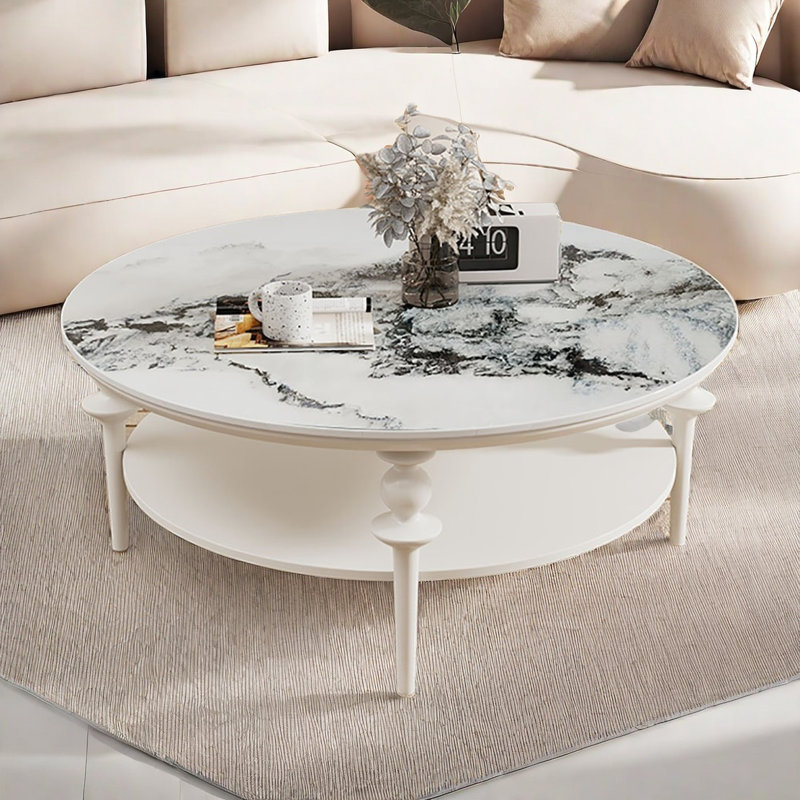 Table basse Light, Crème, crème, H 16,1 po x L 31,5 po x l 31,5 po