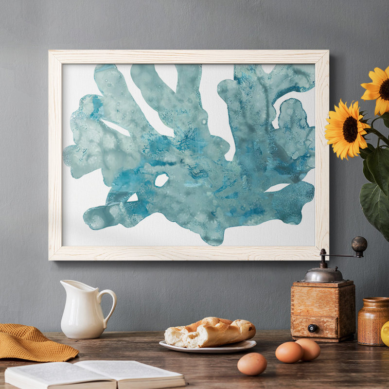 Blue Macro Coral IV, reproduction d'art sur toile, Blanc, H 18 po x l 26 po x P 1,5 po