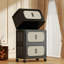 Armoire de rangement pliante latérale de 20 po de large, 5 niveaux, 19,69 po x 11,81 po x 50,00 po, bacs de rangement pliables avec porte magnétique, armoire de rangement en plastique avec roues (SEULEMENT UN ARMOIRE)