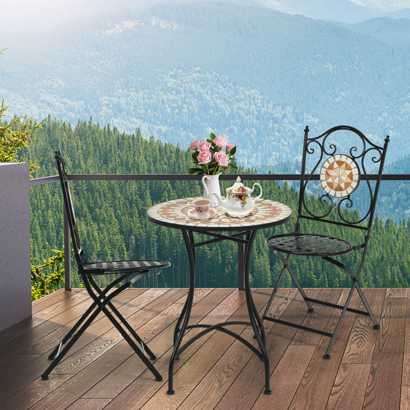 Nakamura 2 - Person Patio Dining Set Round Table