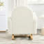 Chaise berçante en velours blanc crème Carden