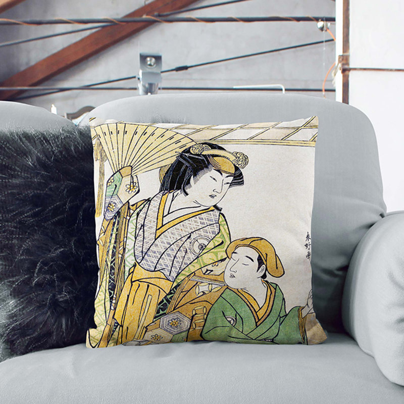 Square Throw Cushion, Black, 55cm H x 55cm W x 20cm D